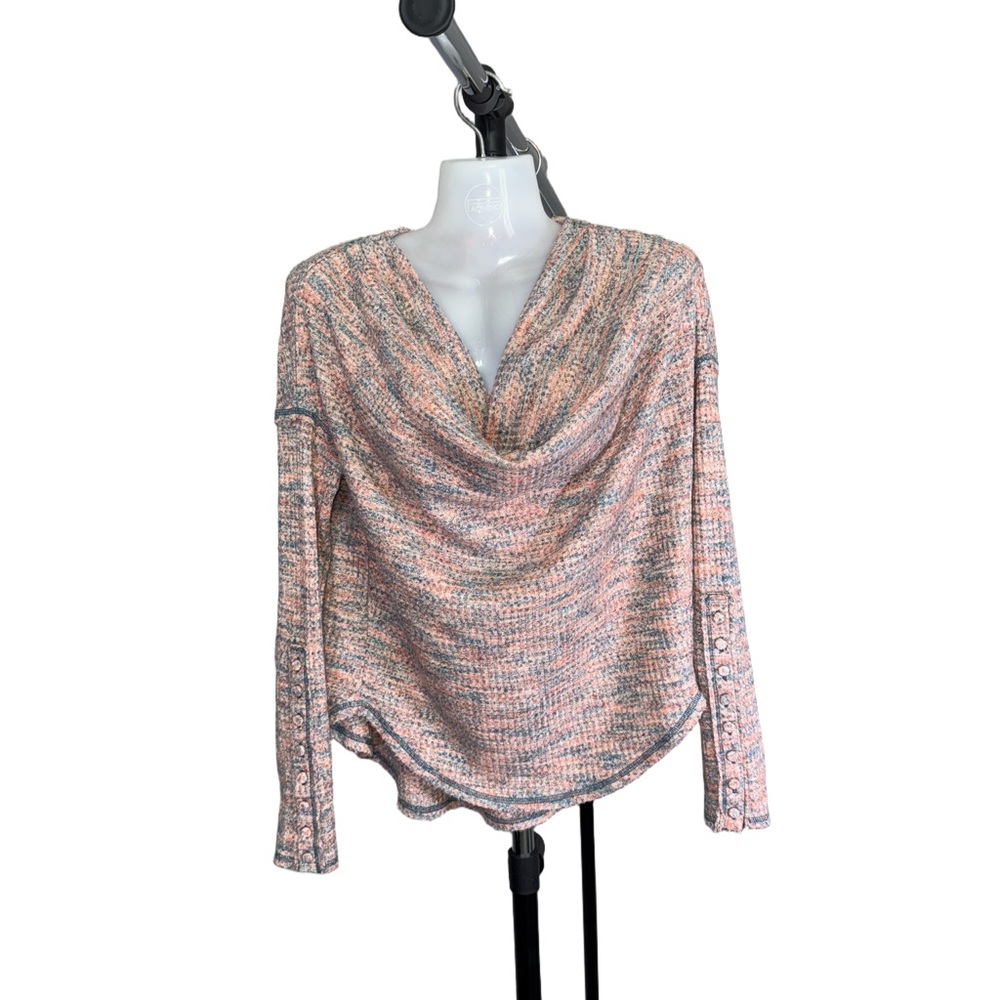 Free People Pink and Gray Sweater small